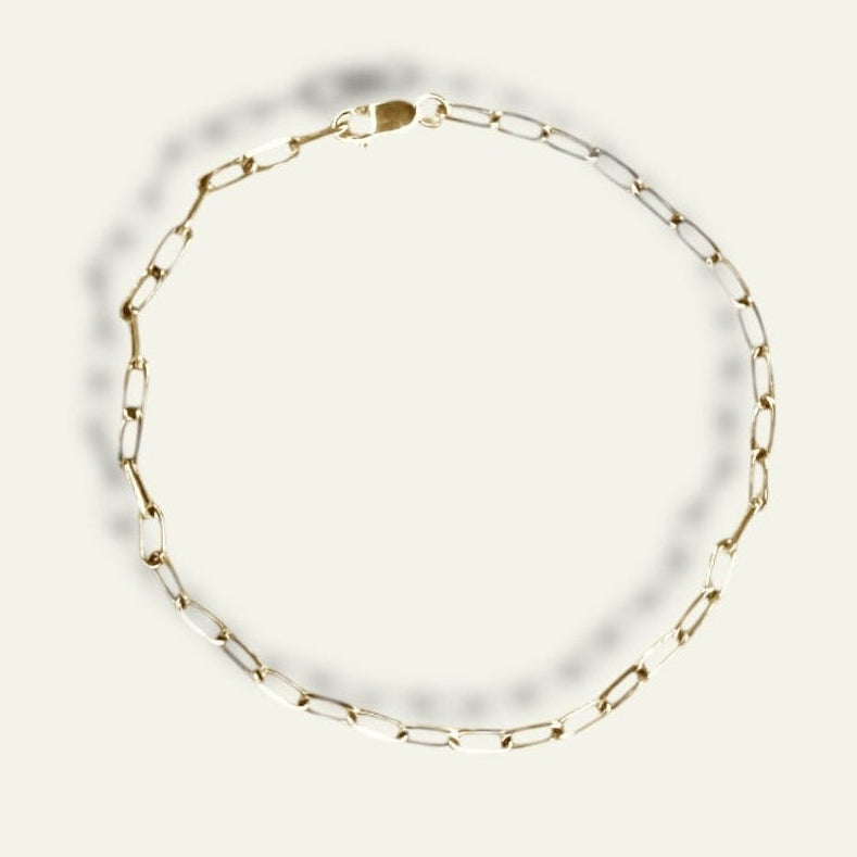 Bracciale multiCHARM a maglia rettangolare in oro laminato 12K, fatto a mano in Italia - Trame gioielli