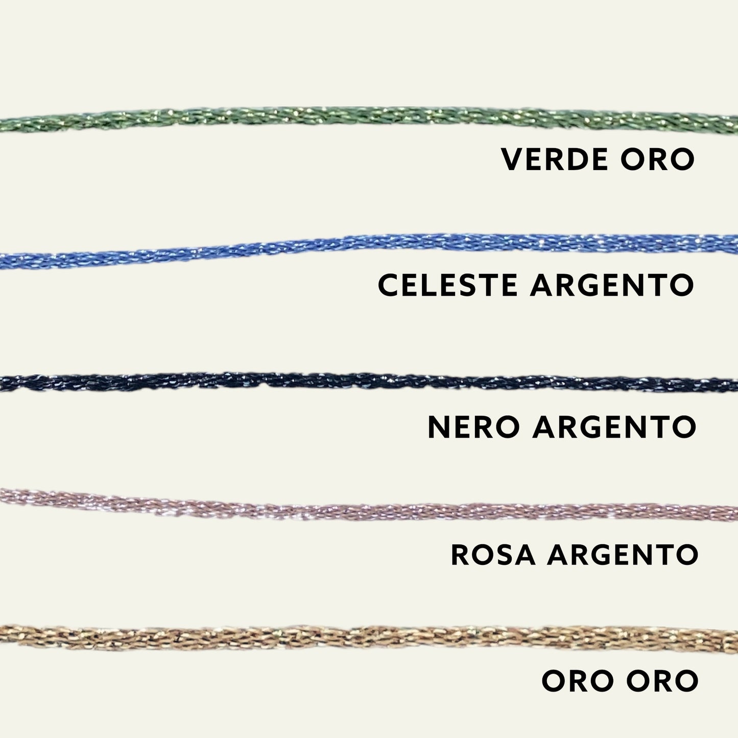 Collana Lurex Slim colori disponibili - Trame gioielli