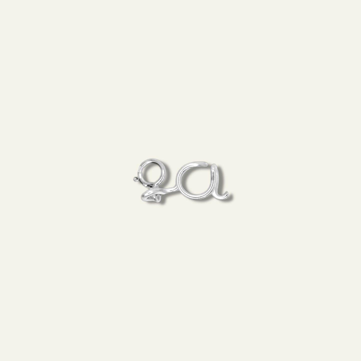 Charm lettera dell'alfabeto in argento 925 fatto a mano in Italia, da agganciare a collane e bracciali - Trame gioielli