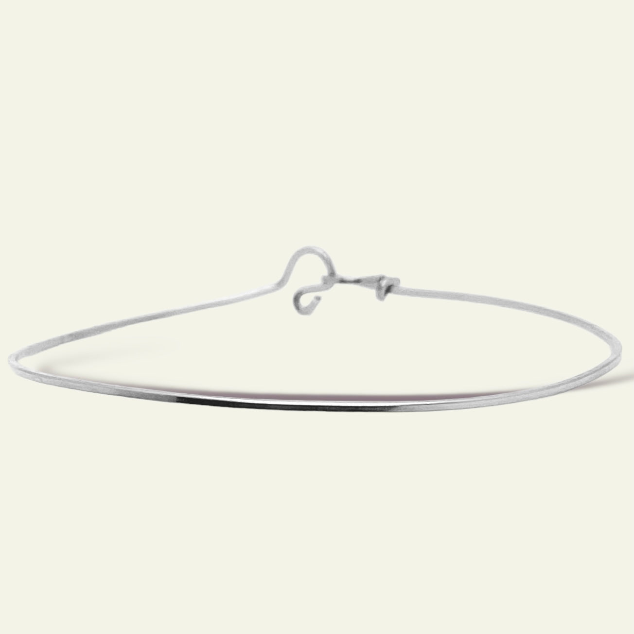 bracciale in filo quadrato d'argento rigido