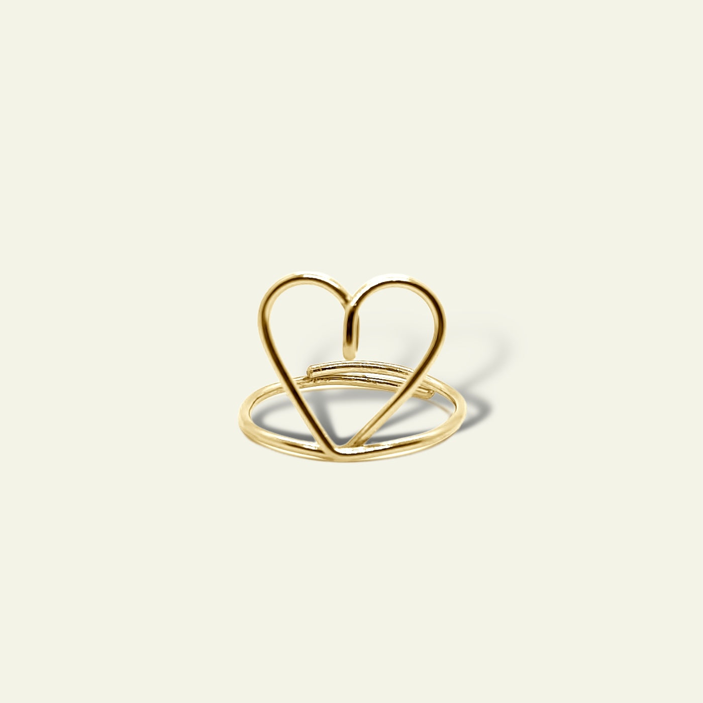 Anello cuore artigianale in oro fatto a mano - Trame Gioielli
